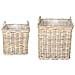 Cestino per Piante con archiviazione 2 pcs Grigio Rattan Lacak - Foto miniatura 3