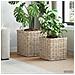 Cestino per Piante con archiviazione 2 pcs Grigio Rattan Lacak - Foto miniatura 4