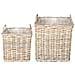 Cestino per Piante con archiviazione 2 pcs Grigio Rattan Lacak - Foto miniatura 1