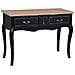 Console In Legno Laccato Nero Invecchiato Con 3 Cassetti 115x50x80h Cm - Foto miniatura 1