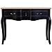 Console In Legno Laccato Nero Invecchiato Con 3 Cassetti 115x50x80h Cm - Foto miniatura 3