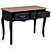 Console In Legno Laccato Nero Invecchiato Con 3 Cassetti 115x50x80h Cm - Foto miniatura 6