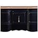 Console In Legno Laccato Nero Invecchiato Con 3 Cassetti 115x50x80h Cm - Foto miniatura 8