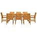 Set da Pranzo per Giardino 9 pcs Marrone - Foto miniatura 7