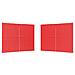 Parete per tenda da festa 2 pcs Rosso 300 x 195 cm PE e Acciaio - Foto miniatura 1
