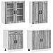 Unità Cucina PORTO 4 pcs Sonoma grigio Legno ingegnerizzato - Foto miniatura 3