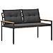 Panchina da esterno 2 -Seater 116 x 67,5 x 72 cm polyrattan - Foto miniatura 1