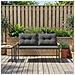 Panchina da esterno 2 -Seater 116 x 67,5 x 72 cm polyrattan - Foto miniatura 3