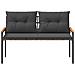 Panchina da esterno 2 -Seater 116 x 67,5 x 72 cm polyrattan - Foto miniatura 5