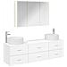 Set di mobili per il bagno 4 pcs Bianco - Foto miniatura 1