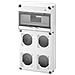 Q Din 10moduli 2 Iec Max 3p+t 16/32a + 2 Iec 16/32a Ip65 - Foto miniatura 3