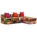 Divano Letto Modulare A 3 Posti In Tessuto Patchwork - Foto miniatura 1