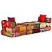 Divano Letto Modulare A 3 Posti In Tessuto Patchwork - Foto miniatura 5