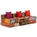 Divano Letto Modulare A 3 Posti In Tessuto Patchwork - Foto miniatura 6
