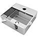 Lavandino Con Foro Per Rubinetto 38x30x11,5 Cm Ceramica Argento - Foto miniatura 1
