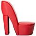 Poltrona A Forma Di Scarpa Con Tacco In Similpelle Rossa - Foto miniatura 2