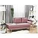 Chaise Longue In Velluto Rosa Destra Miramas - Foto miniatura 2
