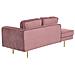 Chaise Longue In Velluto Rosa Destra Miramas - Foto miniatura 6