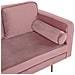 Chaise Longue In Velluto Rosa Destra Miramas - Foto miniatura 12
