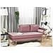 Chaise Longue In Velluto Rosa Destra Miramas - Foto miniatura 14