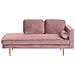 Chaise Longue In Velluto Rosa Destra Miramas - Foto miniatura 15