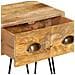 Comodino 40x30x50 Cm In Legno Massello Di Mango - Foto miniatura 5