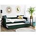 Letto Da Giorno In Tessuto Verde Scuro 80x200cm Libourne - Foto miniatura 14