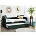 Letto Da Giorno In Tessuto Verde Scuro 80x200cm Libourne - Foto miniatura 5