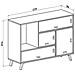 Credenza Salotto / sala Da Pranzo, Mobile Buffet Wind 1 Porta, 3 Cassetti, Struttura Colore Cemento, Porta E Cassetti Colore Bianco Opaco. Dimensioni: 120x40x86cm. - Foto miniatura 4