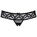 837-THC-1 L / XL Pantaloncino Thong panties Nero - Foto miniatura 1