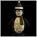 Figura Decorativa Natalizia Pinguino LED Tessuto Pregiato 90 cm - Foto miniatura 2