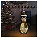 Figura Decorativa Natalizia Pinguino LED Tessuto Pregiato 90 cm - Foto miniatura 3