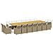 Set Da Pranzo Per Giardino 19pz Con Cuscini In Polyrattan Beige - Foto miniatura 7
