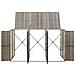 Copribidone Triplo Grigio 207x80x117 Cm In Polyrattan - Foto miniatura 3