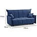 Divano Letto Allyson, Divano A 3 Posti, 100% Made In Italy, Sofà Soggiorno Con Apertura A Carrello, In Tessuto Imbottito, Con Braccioli Standard, Cm 190x90h85, Blu - Foto miniatura 4