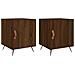 Comodini 2 Pz Rovere Marrone 40x40x50 Cm In Legno Multistrato - Foto miniatura 2