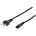 Pe030710 Cavo Di Alimentazione Nero 1 M Spina Di Alimentazione Di Tipo C Accoppiatore C7 (power Cord Cee 7/ - Foto miniatura 2