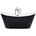 Vasca Da Bagno Freestanding Antigua 150 X 75 Cm Nero - Foto miniatura 2