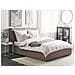 Letto Matrimoniale Tessuto Grigio Tortora Con Contenitore 160 X 200 Cm Moissac - Foto miniatura 1
