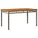 Tavolo Da Giardino Grigio 140x80x75cm Polyrattan E Legno Acacia - Foto miniatura 2