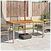Tavolo Da Giardino Grigio 140x80x75cm Polyrattan E Legno Acacia - Foto miniatura 3