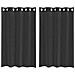 Tende In Voile Con Occhielli 2 Pz Nero 140x175 Cm - Foto miniatura 2