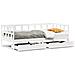 Dormeuse con Cassetti Bianco 90x190 cm Legno Massello di Pino - Foto miniatura 1