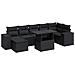 Set Divani da Giardino con Cuscini 8 pz Nero in Polyrattan - Foto miniatura 1