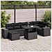 Set Divani da Giardino con Cuscini 8 pz Nero in Polyrattan - Foto miniatura 2