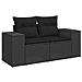 Set Divani da Giardino con Cuscini 8 pz Nero in Polyrattan - Foto miniatura 3