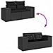 Set Divani da Giardino con Cuscini 8 pz Nero in Polyrattan - Foto miniatura 8