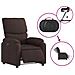 Poltrona Elettrica Reclinabile Marrone Scuro in Tessuto - Foto miniatura 6