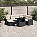 Set Divani da Giardino con Cuscini 8 pz Nero in Polyrattan - Foto miniatura 2
