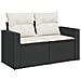 Set Divani da Giardino con Cuscini 8 pz Nero in Polyrattan - Foto miniatura 3